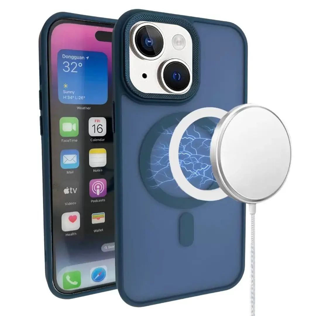 iPhone 15 Plus/iPhone 14 Plus MagSafe Cam Smoke Twotone Eco Royal Blue